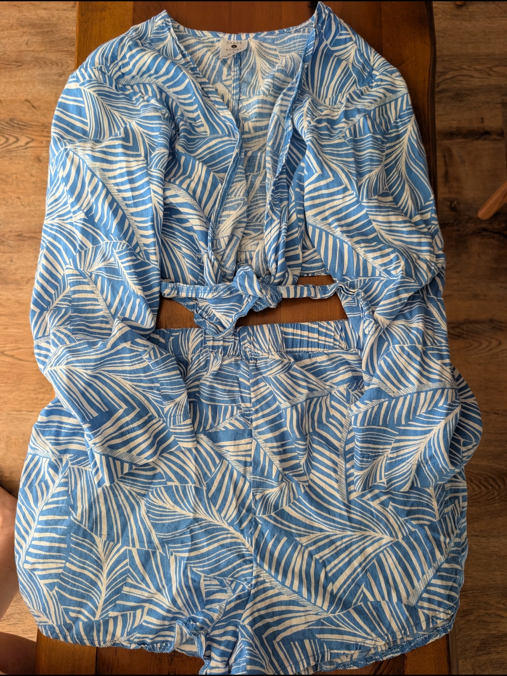 Beach Swim Cover-up Linen Blend Two-Piece Set